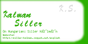 kalman siller business card